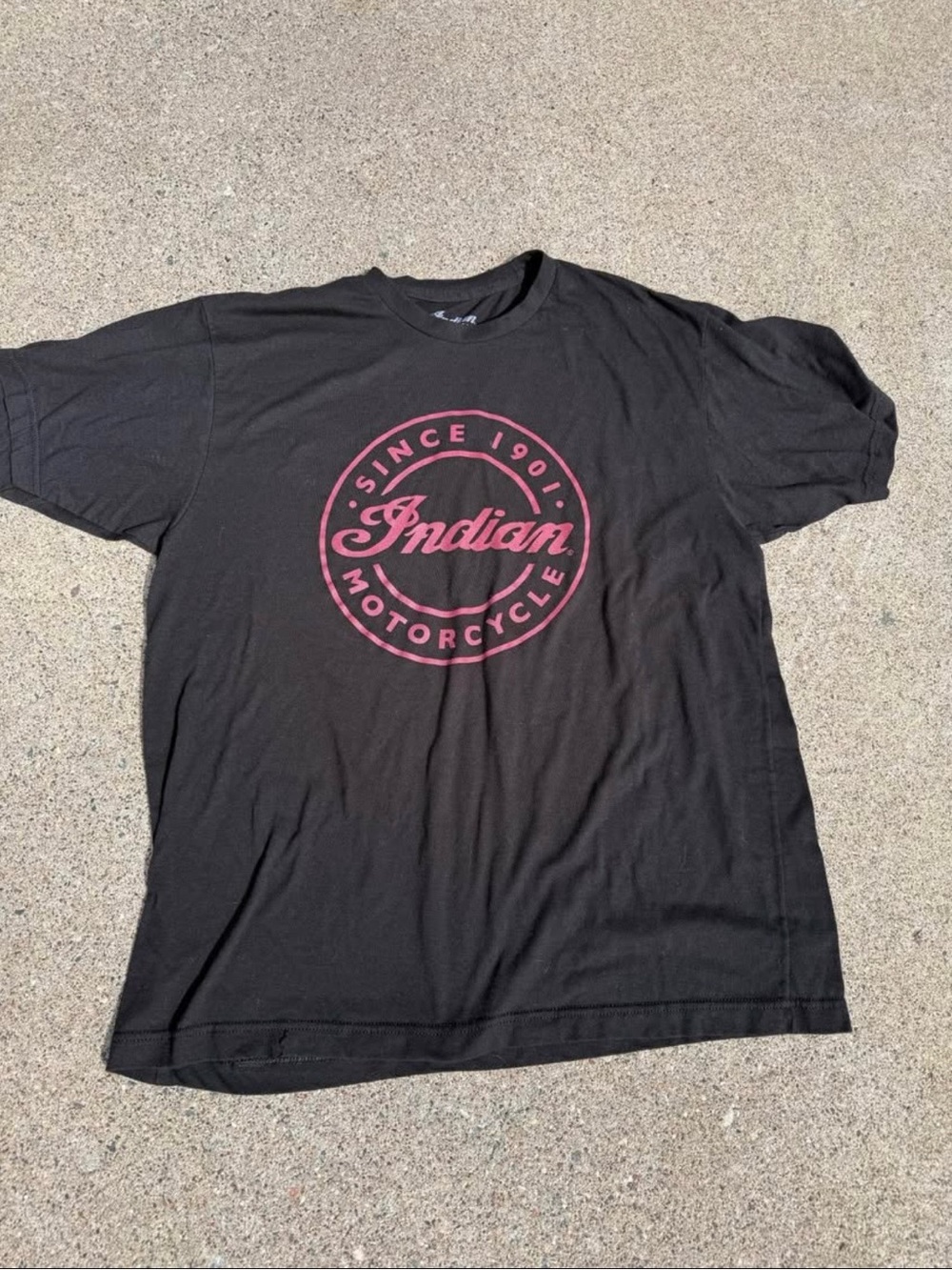 Indian Motorcycle Men’s Red Logo Crew Neck Tee Shirt XL